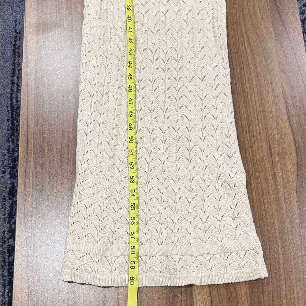 Nasty Gal Long Sleeve Open Back Crochet Maxi Beach Dress Size L Boho Chic Resort - Picture 6 of 8